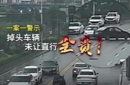一案一警示丨掉头车辆未让直行，全责！